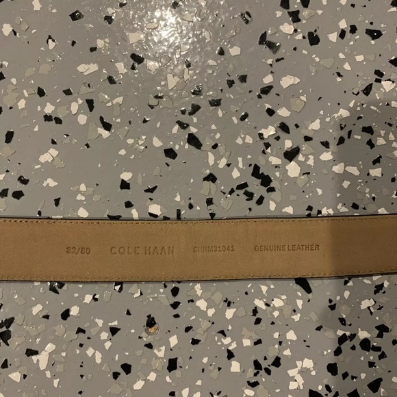 Men’s Cole Haan Leather Belt Black Size 32 - Picture 4 of 4
